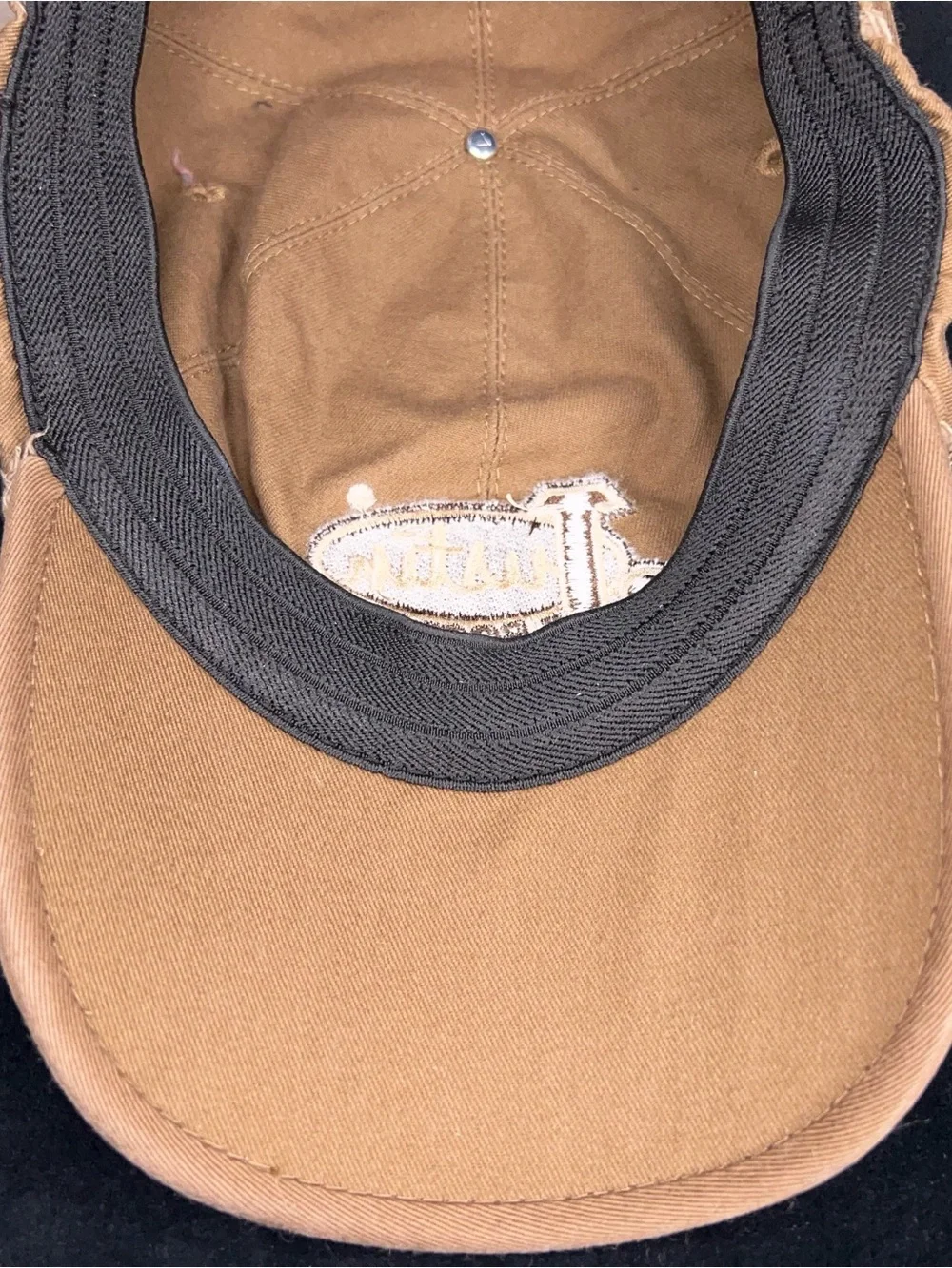 Justin Boots Western Brown Baseball Hat Distressed Unisex Outdoor Stretch Band